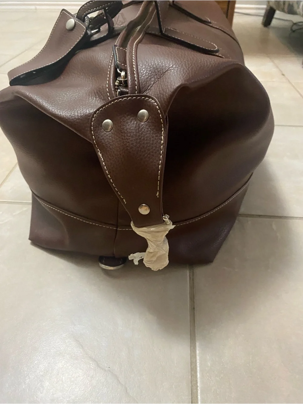 Barrington Gifts Leather Captains Brown Leather Duffel Bag